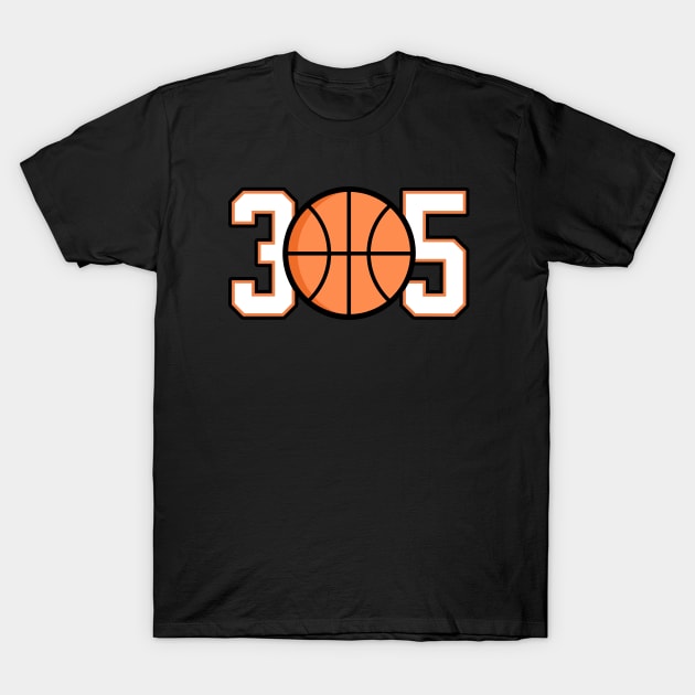 305 Miami Basketball T-Shirt by Spark of Geniuz
